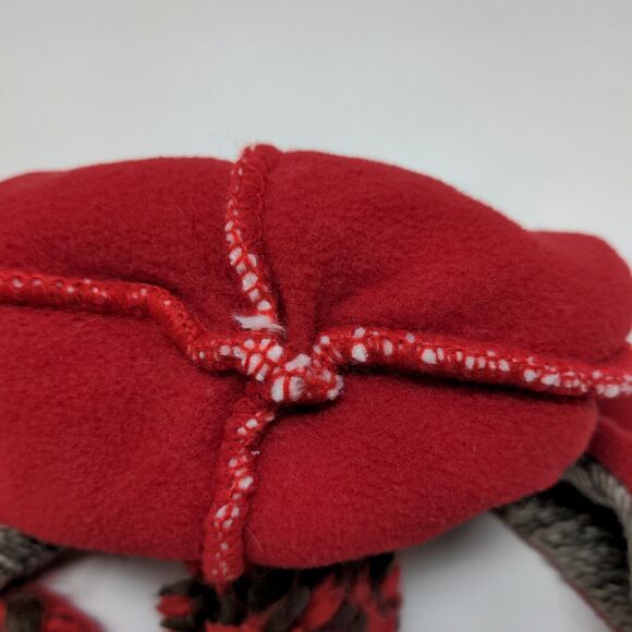 Toffee Apple Boys Sock Monkey Beanie Hat Gray Red 2013 Ear Flaps - Picture 11 of 11